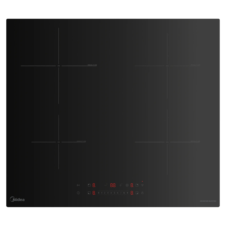 Placa de Indução Midea MIH744E325GK 7400W 4 Zonas 60cm