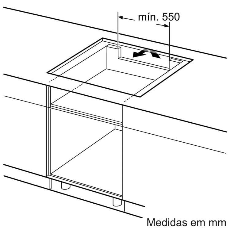Placa de Indução Siemens EX875LEC1E 7400W 4 Zonas 80cm