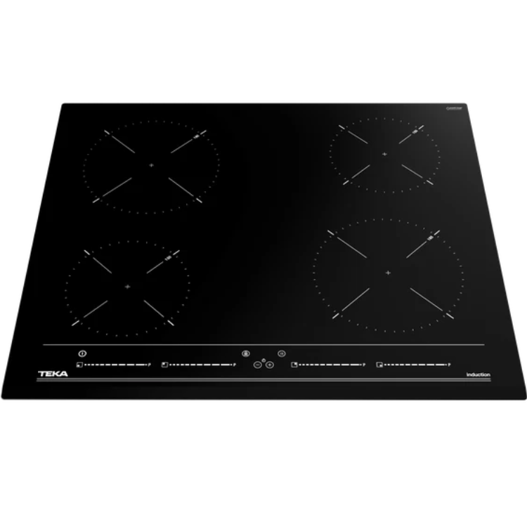 Placa de indução Teka IBC64010BKMSS, 4 zonas, preto, 60cm.
