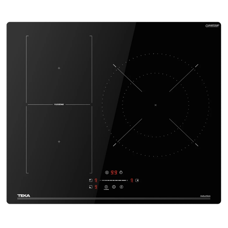 Teka IZC64010MSSBK 7000W 3 Zone Induction Hob, black, with control panel and Flexzone.