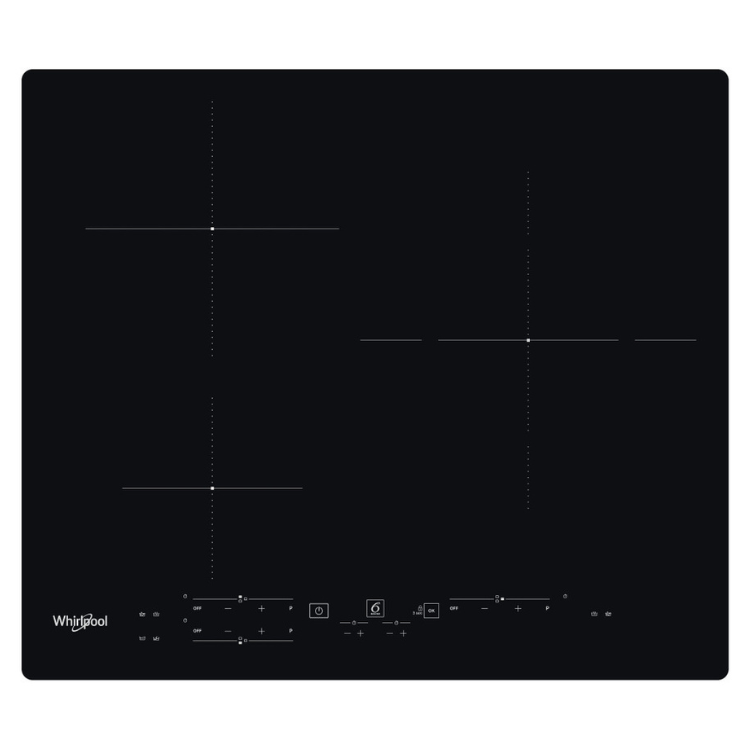 Placa de Indução Whirlpool WSB4760NE 7200W 3 Zonas 60cm