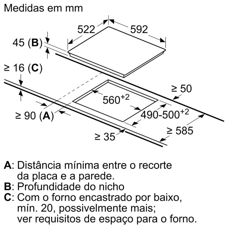 Placa Vitrocerâmica Balay 3EB715LR 5700W 3 Zonas 60cm