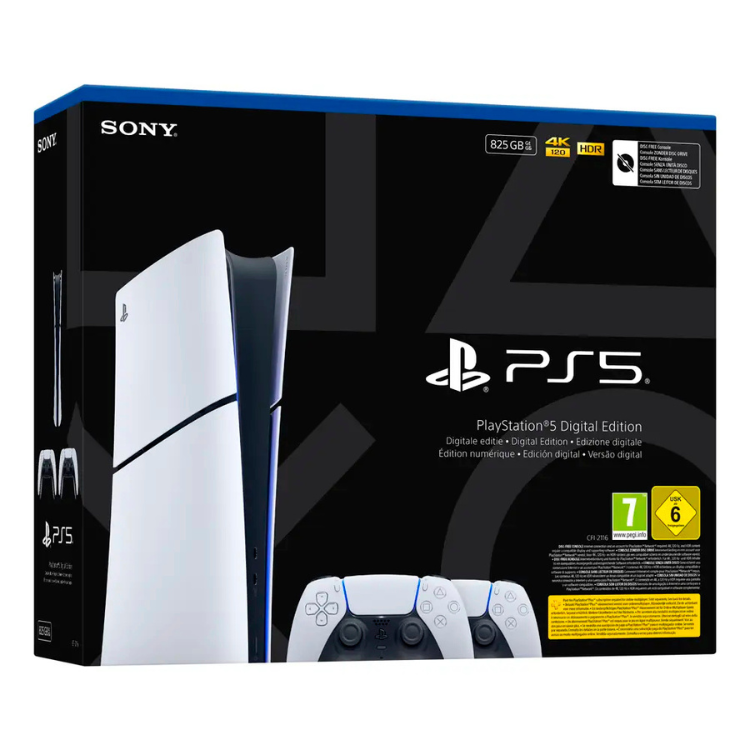 Consola Sony PlayStation 5 Slim Digital Edition 825GB SSD + Comando Gamepad DualSense Extra