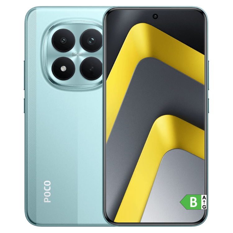 Poco M8 Pro 5G, verde, 12GB/512GB, câmaras quádruplas, ecrã ligado.
