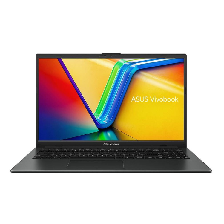 Portátil Asus Vivobook preto 15.6 polegadas com ecrã colorido e logótipo ASUS.