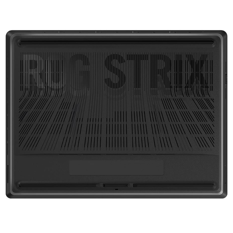 Asus ROG Strix laptop vented bottom plate, black, with ROG Strix logo.