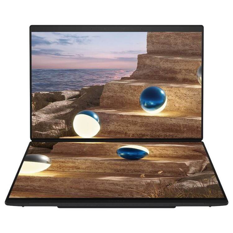 Portátil ASUS Zenbook Duo UX8407AA 14" Ultra 9-386H 32GB/1TB Windows 11 Pro Cinzento - Oferta Sleeve + Caneta Stylus