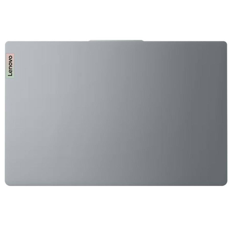 Lenovo IdeaPad laptop, gray, 15.6", top view, Lenovo logo.