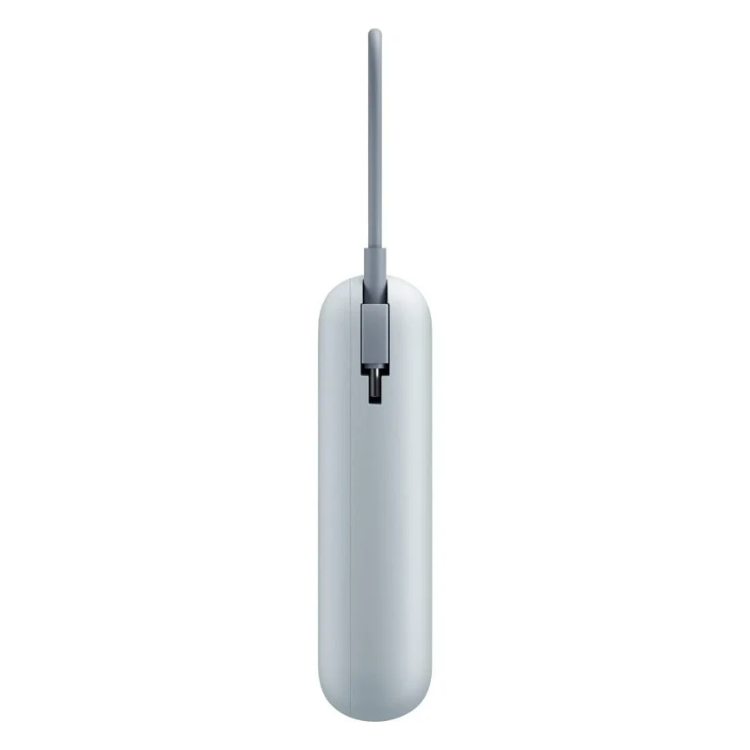 Powerbank Xiaomi 10000mAh 22,5W Azul, com cabo USB integrado.