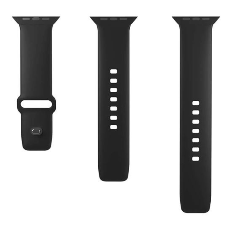 Pulseira Silicone Apple Watch 42/44/45/49mm Preto