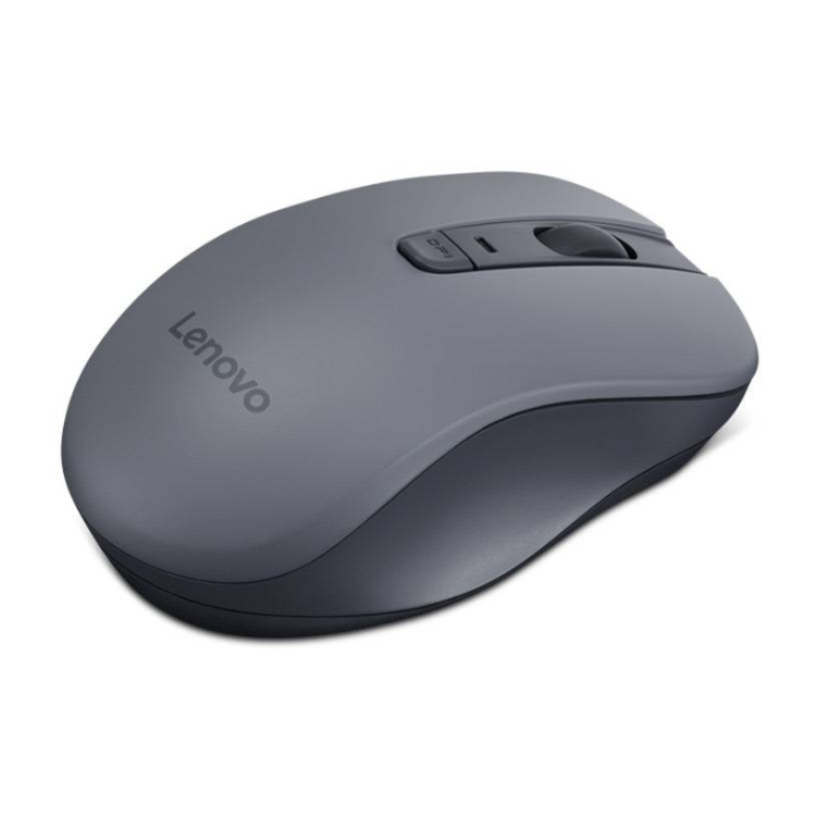 Lenovo WL310 Bluetooth mouse, gray, silent click, ergonomic design.