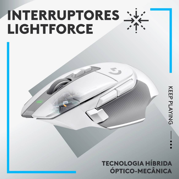 Rato Óptico Logitech G502 X Lightspeed Wireless 25600DPI Gaming Branco