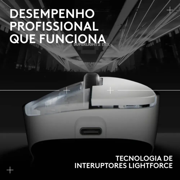 Logitech Pro X Superlight 2 Dex Wireless mouse, white, optical, 44000 DPI.