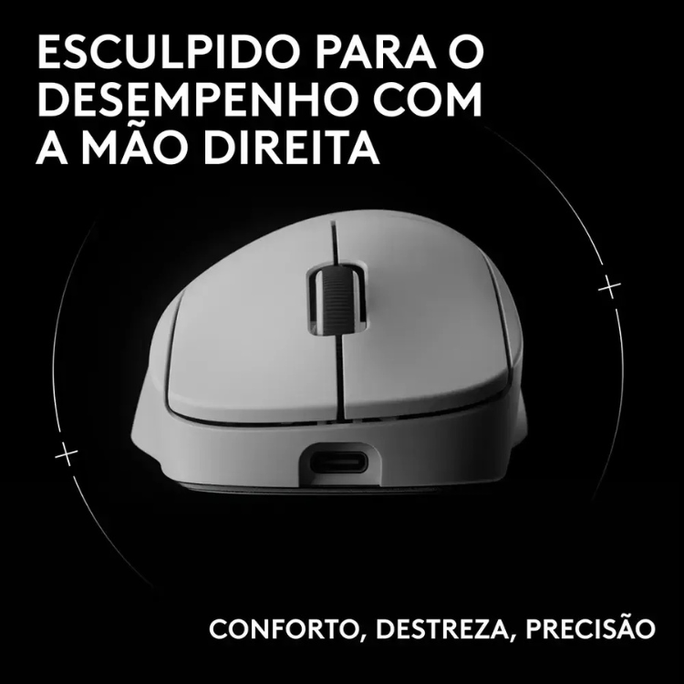 Logitech Pro X Superlight 2 wireless gaming mouse, white.
