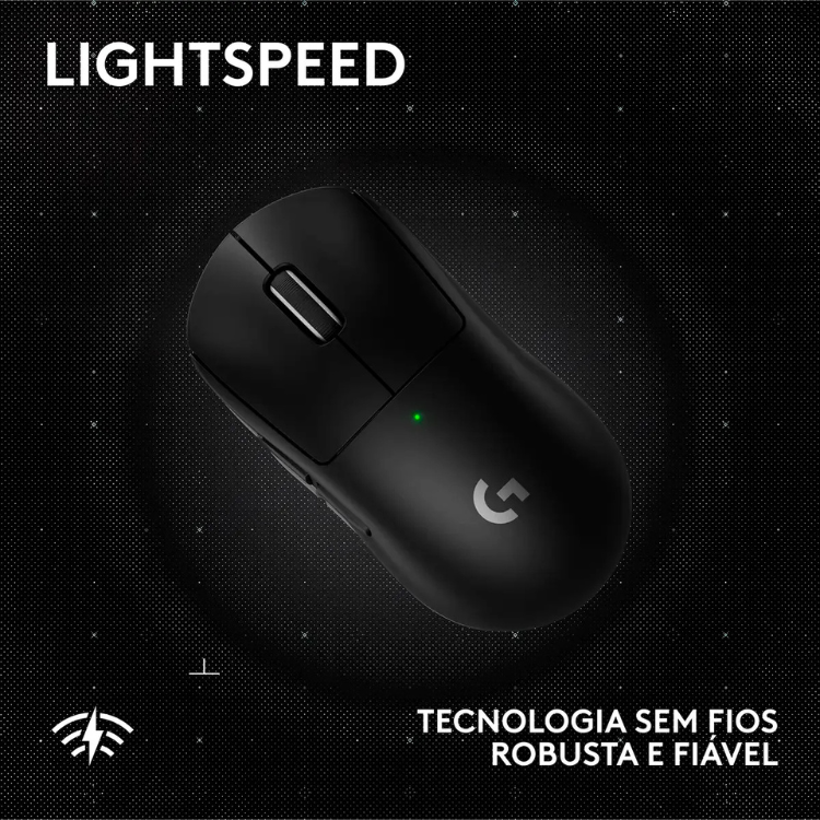 Black Logitech G Superlight 2 SE wireless gaming mouse.
