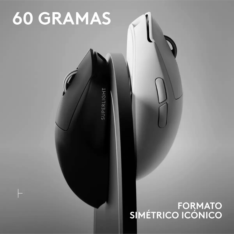 Logitech G Superlight 2 SE wireless gaming mouse, black and white, 44000 DPI.