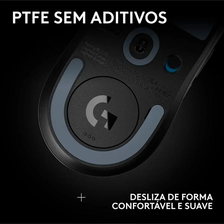 Black wireless gaming mouse, Logitech G Superlight 2 SE, 44000 DPI, ergonomic design.