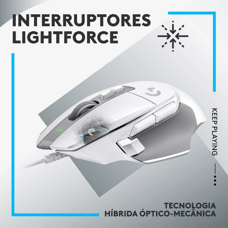 Rato Óptico Logitech G502 X Hero Gaming Branco