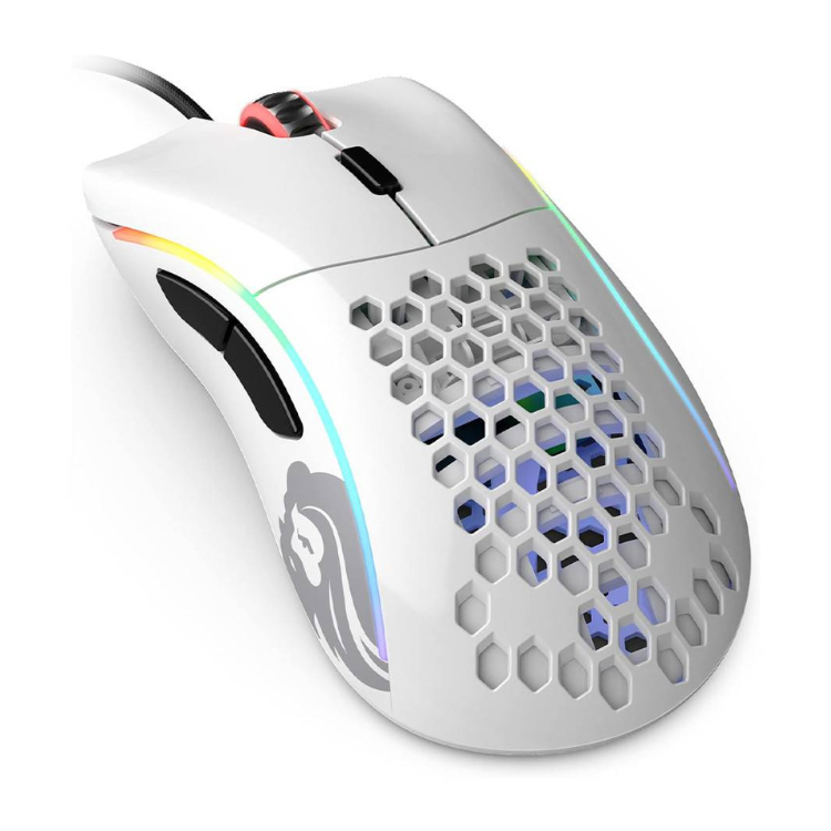 Rato Óptico Glorious PC Gaming Race Model D Glossy 12000DPI Branco