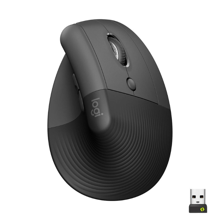 Rato Óptico Logitech Lift Vertical Direita Preto