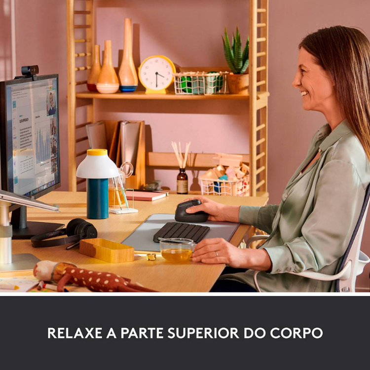 Rato Óptico Logitech Lift Vertical Direita Preto