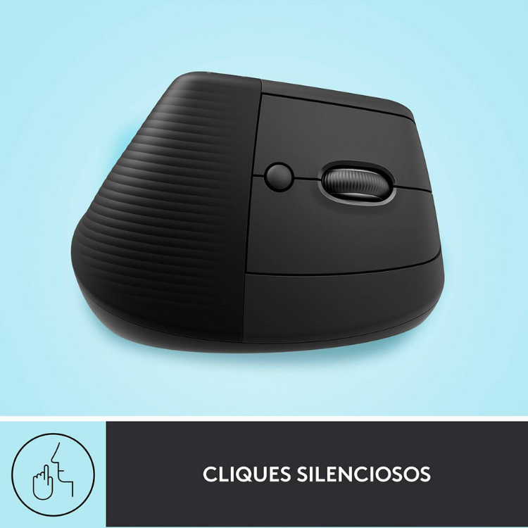 Rato Óptico Logitech Lift Vertical Direita Preto