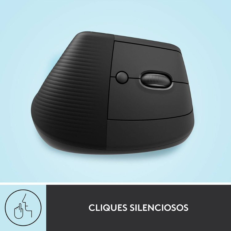 Rato Óptico Logitech Lift Vertical Direita Preto
