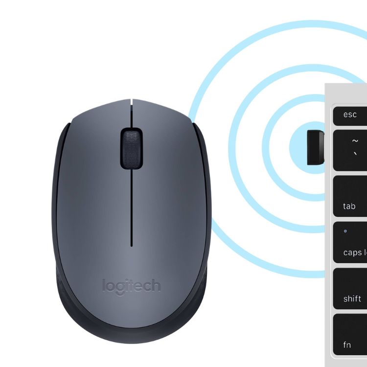 Rato Óptico Logitech M170 Wireless Cinzento