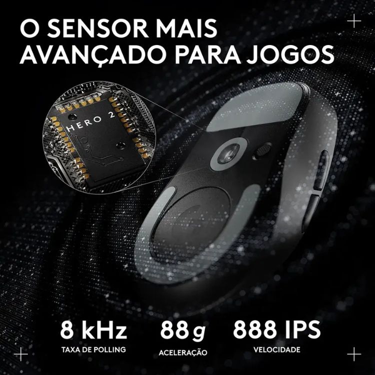 Rato Óptico Logitech Pro X Superlight 2 Dex Wireless 44000DPI Preto