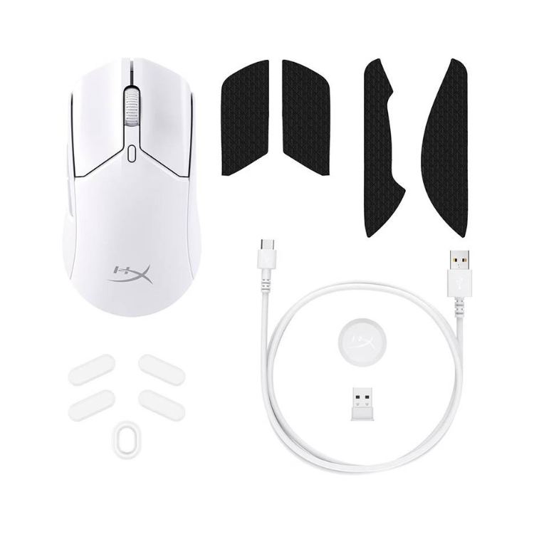 Optische Gaming-Maus HyperX Pulsefire Haste 2 Wireless 26000 DPI Weiß