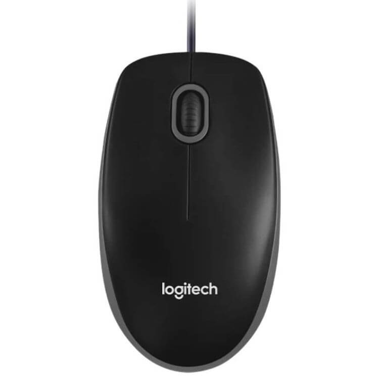 Rato Óptico Logitech B100 USB Wired Ambidestro Preto