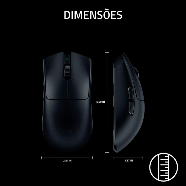 Rato Óptico Razer Viper V3 Pro SE Wireless 35000DPI Preto