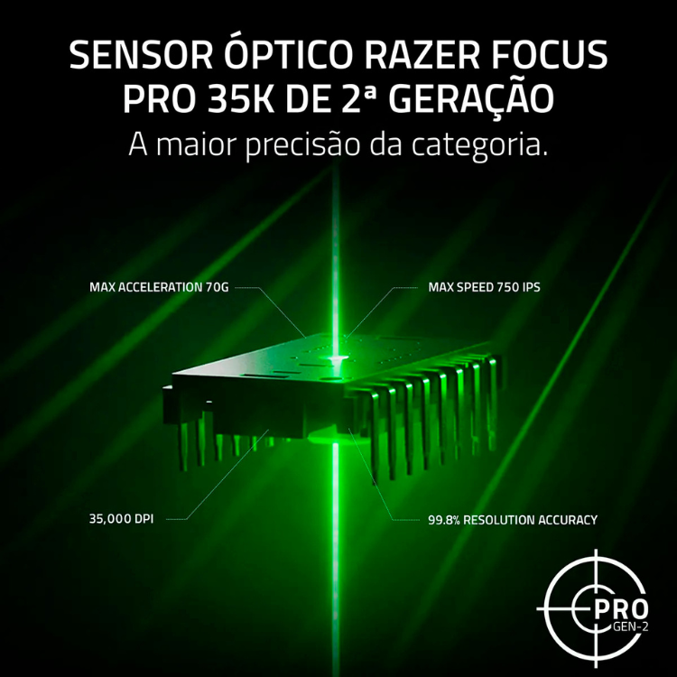 Rato Óptico Razer Viper V3 Pro SE Wireless 35000DPI Preto