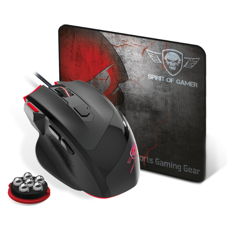 Rato Spirit Of Gamer Pro-M3 RGB 7200DPI + Tapete