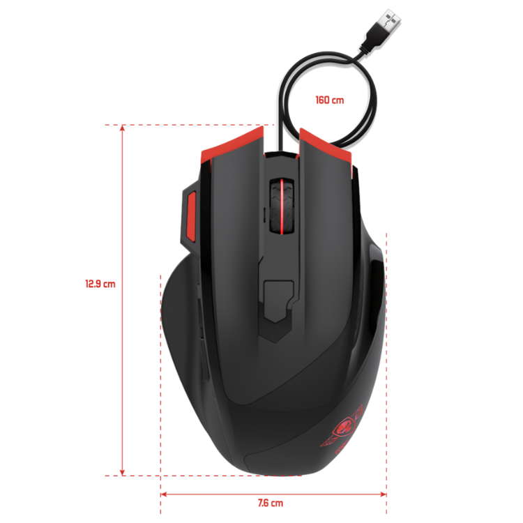 Rato Spirit Of Gamer Pro-M3 RGB 7200DPI + Tapete