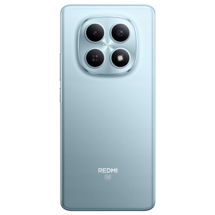 Smartphone Xiaomi Redmi Note 15 5G azul, com quatro câmeras na parte superior e logotipo Redmi na parte inferior.