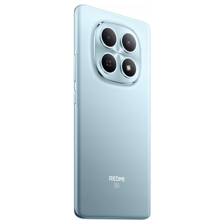 Smartphone Xiaomi Redmi Note 15 5G azul, com quatro câmeras na parte traseira e logotipo Redmi e 5G.