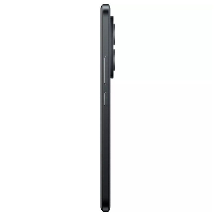 Xiaomi Redmi Note 15 Pro, smartphone preto, lado direito com botões de volume e電源.