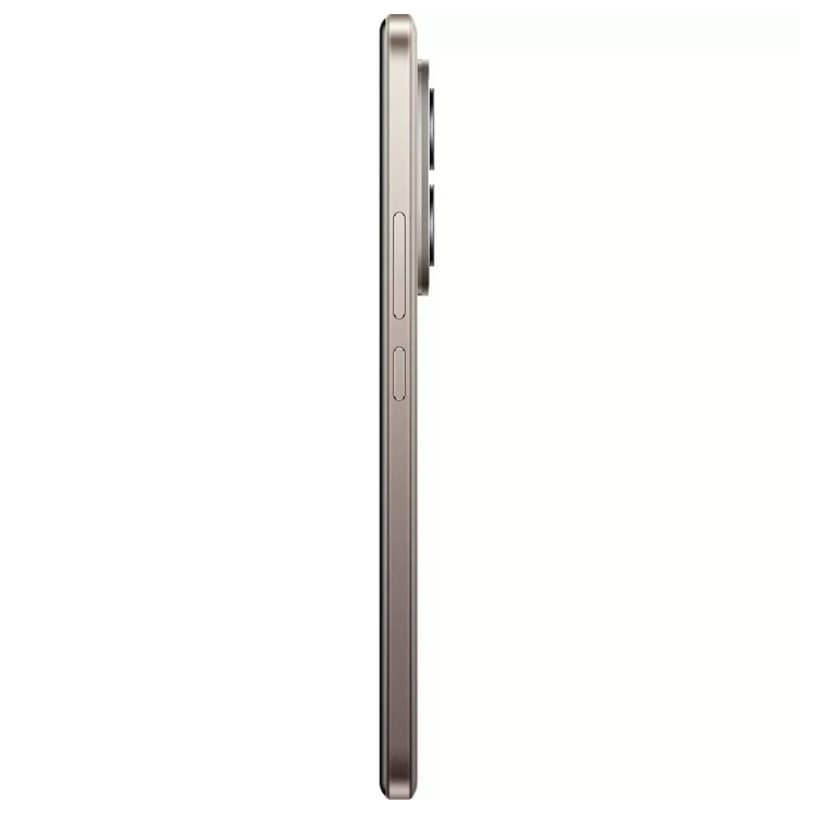 Smartphone Xiaomi Redmi Note 15 Pro cor Titânio, lado direito com câmaras e botões.