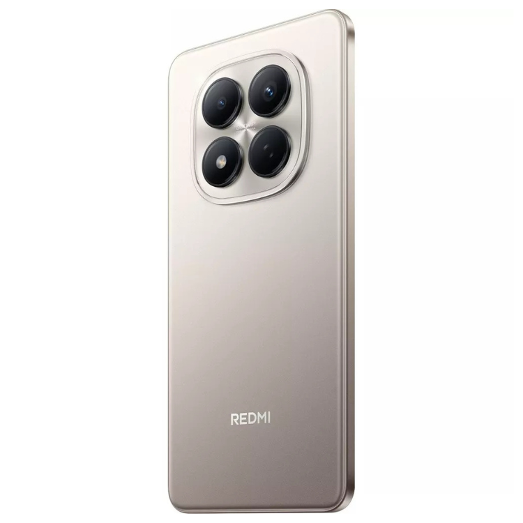 Smartphone Xiaomi Redmi Note 15 Pro cor Titânio com quatro câmeras traseiras.