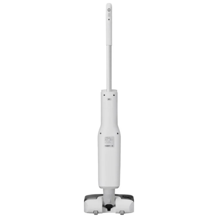 White Roborock F25 RT upright vacuum cleaner with long handle and base unit.