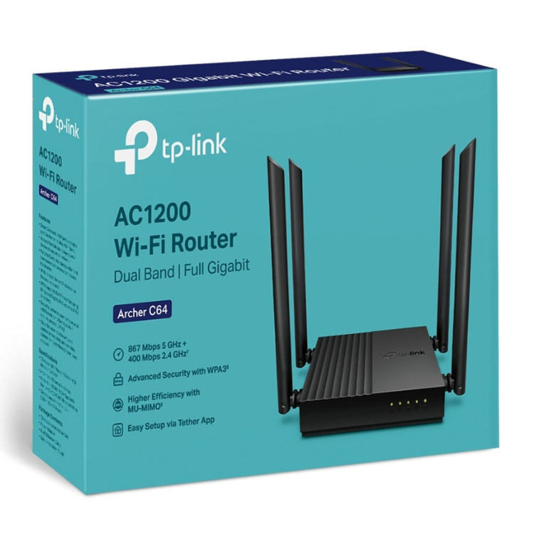 Router TP-Link Archer C6 AC1200 2.4GHz/5GHz Dual-Band Gigabit