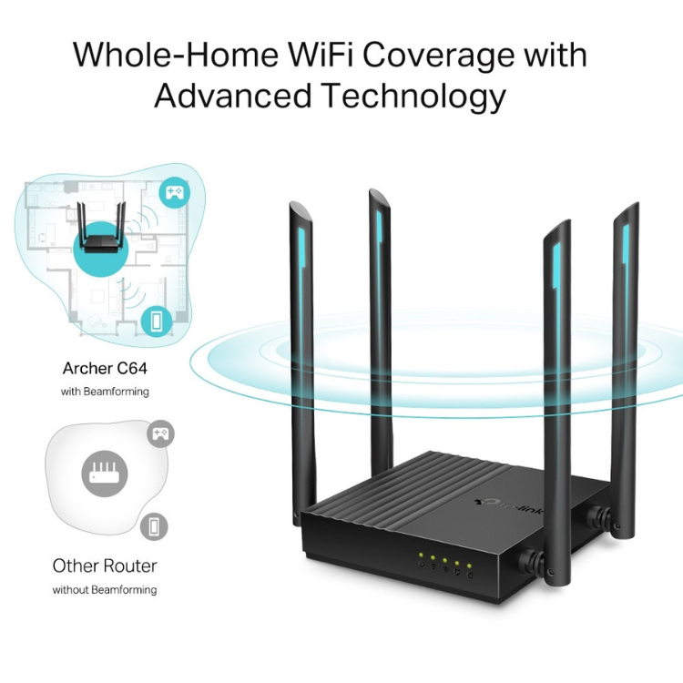 Router TP-Link Archer C6 AC1200 2.4GHz/5GHz Dual-Band Gigabit