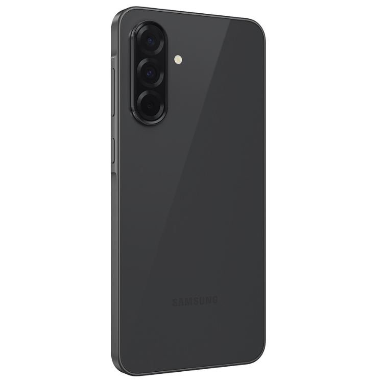 Samsung Galaxy A36 5G preto, 6.7 polegadas, câmara tripla, lado posterior.