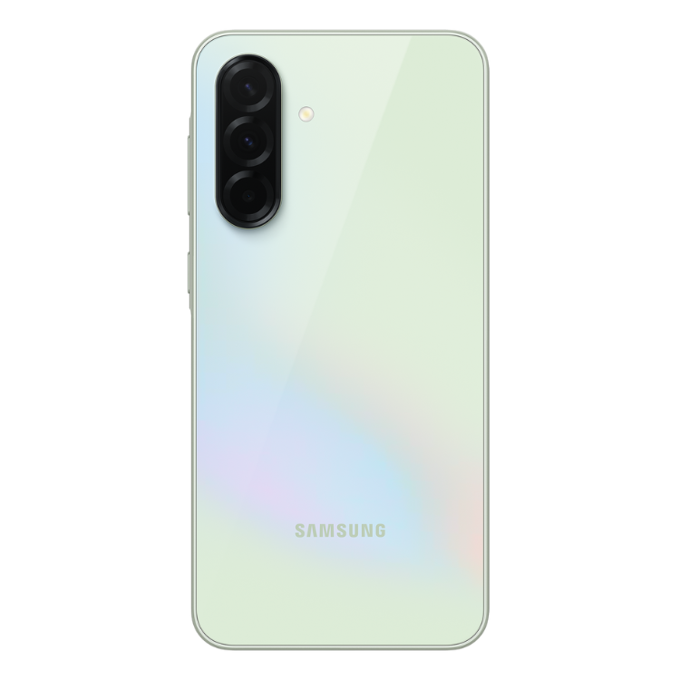 Samsung Galaxy A36 5G, verde lima, câmera tripla, logotipo Samsung.