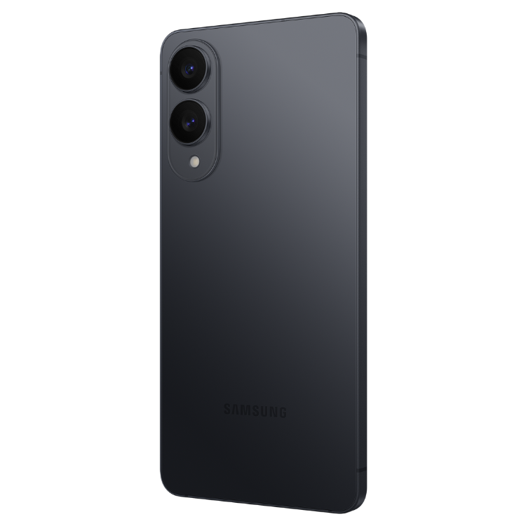 Samsung Galaxy S25 Edge preto com duas câmeras traseiras