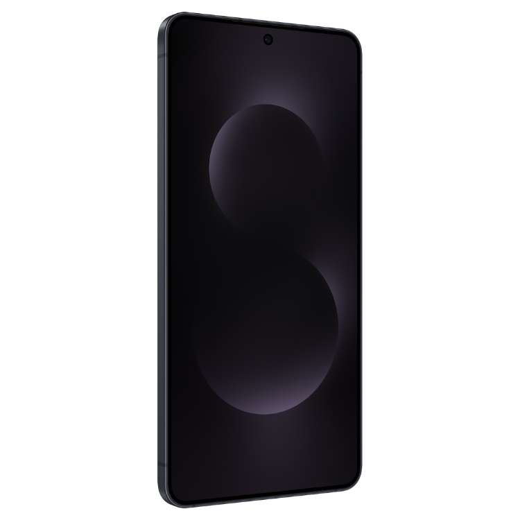 Smartphone Samsung Galaxy S25 Edge 5G preto com ecrã de 6.7 polegadas e design elegante.