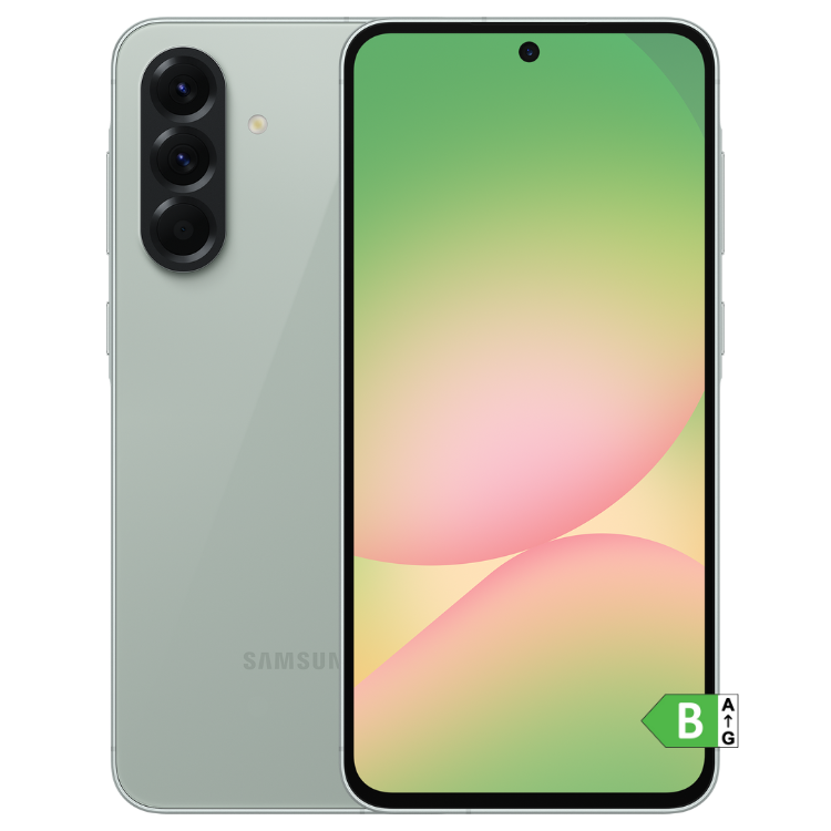 Smartphone Samsung Galaxy A56 5G verde, 8GB/256GB, dual sim, câmaras triplas na parte traseira.