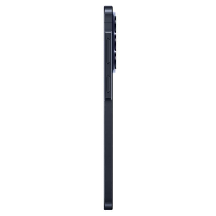 Samsung Galaxy A57 5G, lado direito, azul escuro, sem marca visível na lateral.