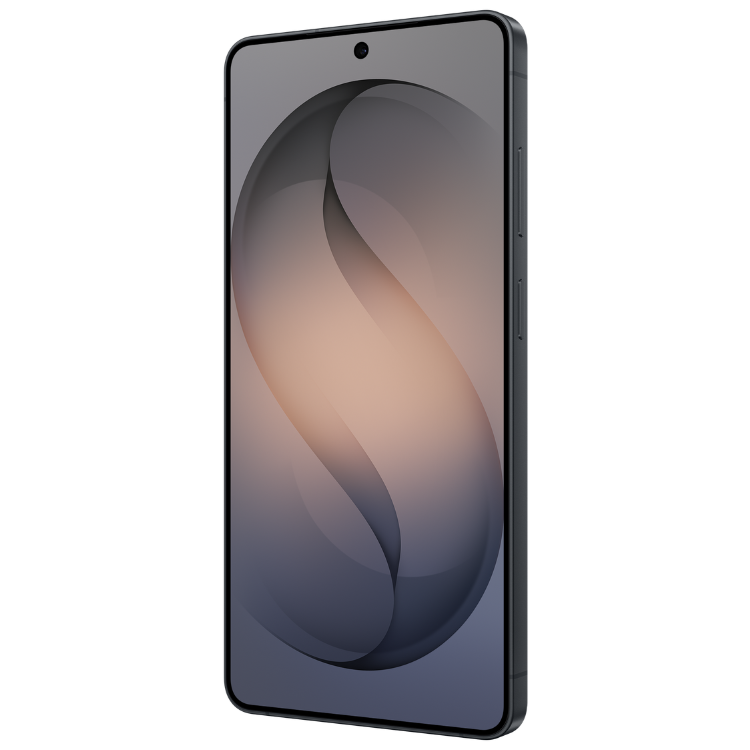 Samsung Galaxy S26 Ultra, smartphone preto com ecrã ligado.